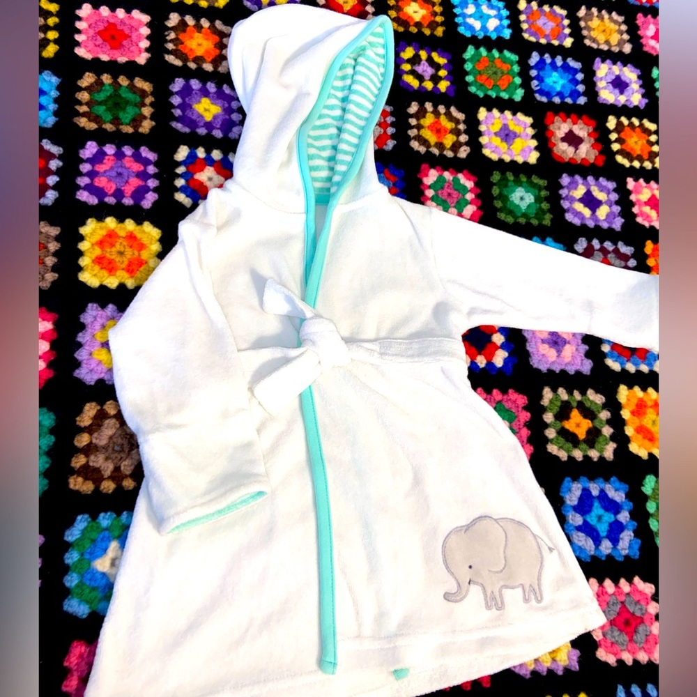 Elephant baby bath robe